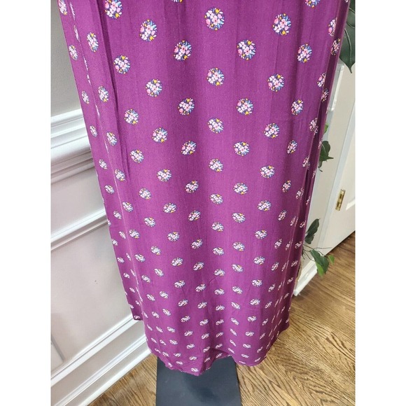 Old Navy Womens Purple Floral Rayon Scoop Neck Sleeveless Long Maxi Dress Size M - Picture 6 of 16